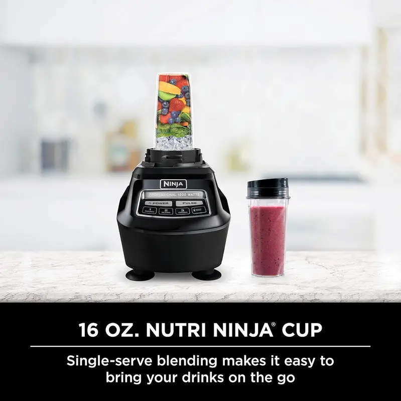 Ninja BL770 All-in-One Kitchen System – High-Power Blender & Processor Bundle in Black