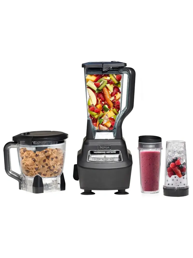 Ninja BL770 Multi-Function Kitchen System – Smoothie, Dough, Chop, and Blend Capabilities with Full Accessory Set
