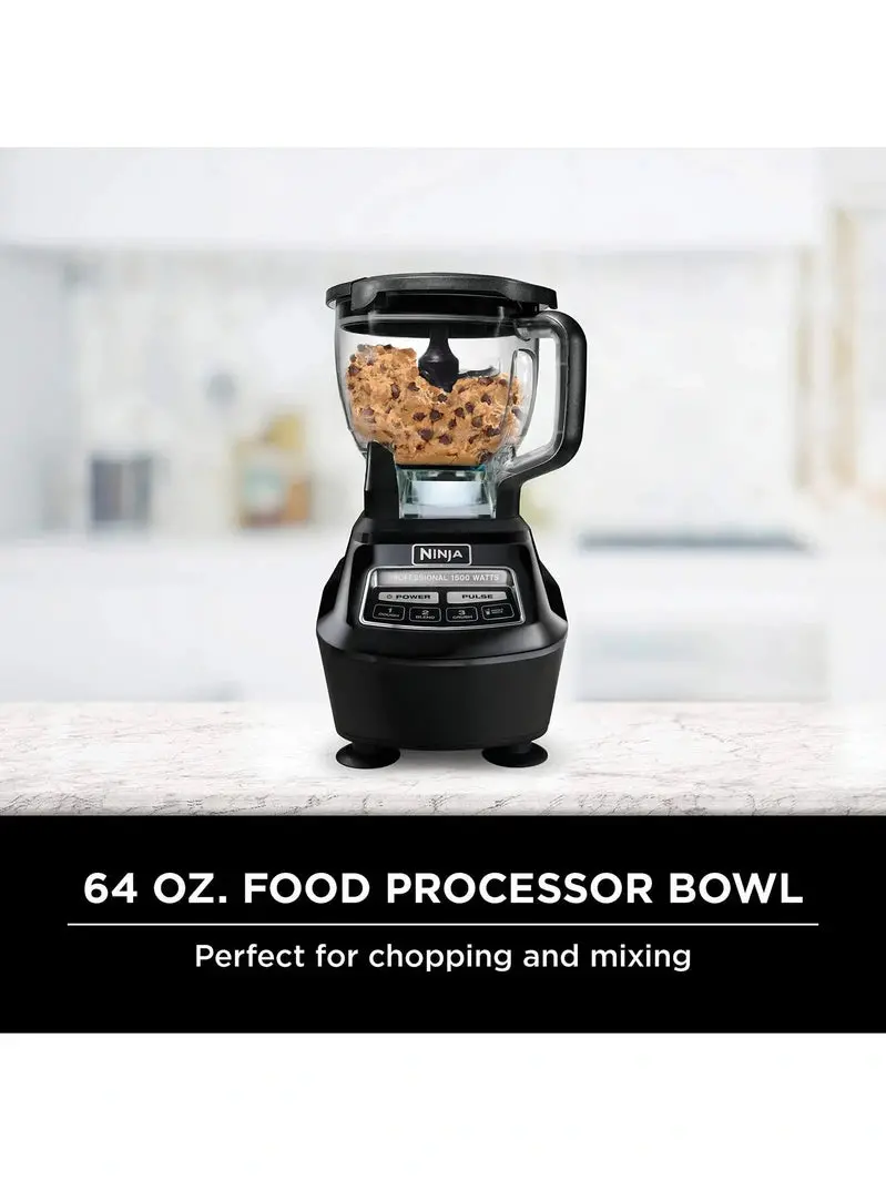 Ninja BL770 Multi-Function Kitchen System – Smoothie, Dough, Chop, and Blend Capabilities with Full Accessory Set