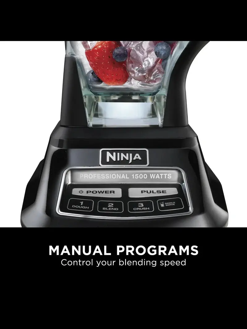 Ninja BL770 Multi-Function Kitchen System – Smoothie, Dough, Chop, and Blend Capabilities with Full Accessory Set