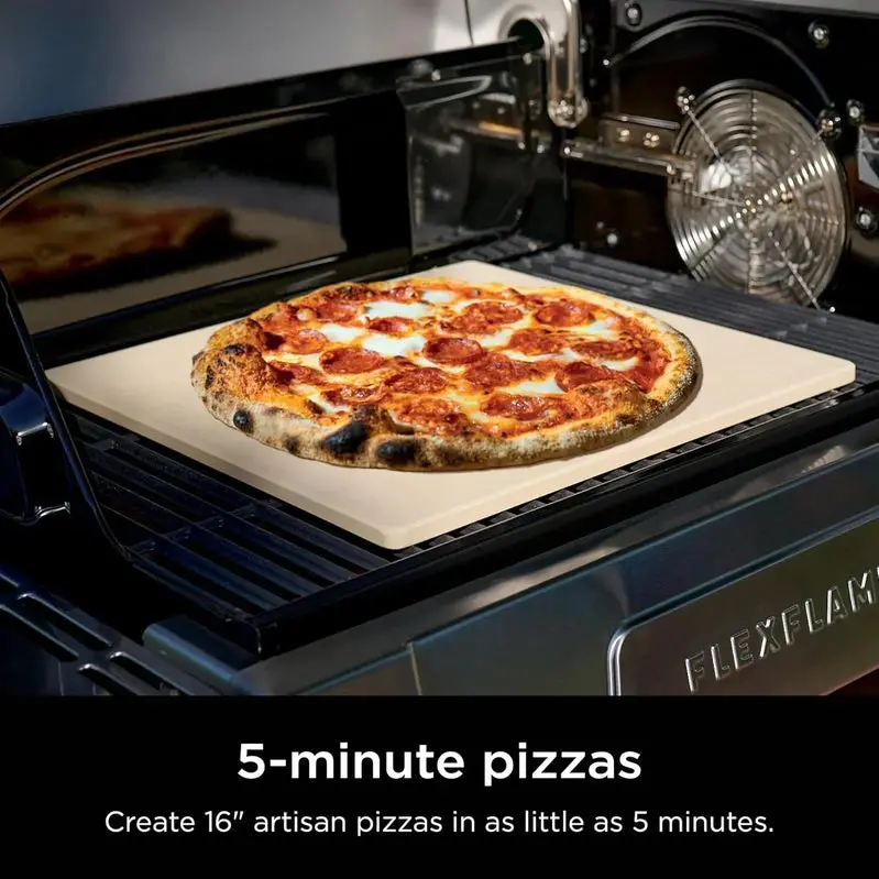Ninja FlexFlame PG301 Grill & Smoker – 5-in-1 Electric/Propane System with Digital Controls, Griddle, and Pizza Function