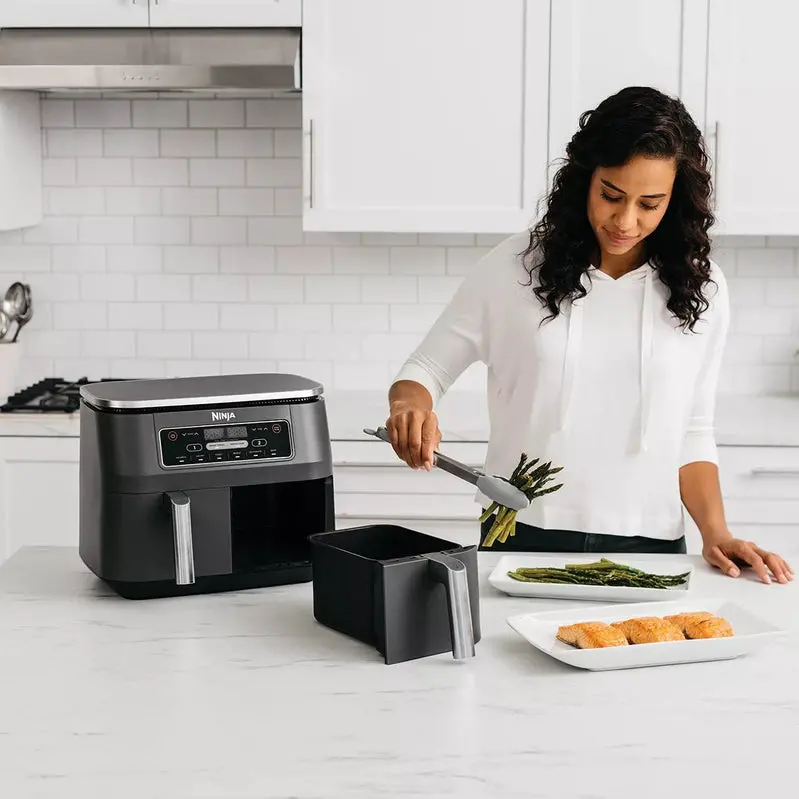 Ninja Foodi DualZone 8-Quart Air Fryer – Two-Basket Design with Six Cooking Functions
