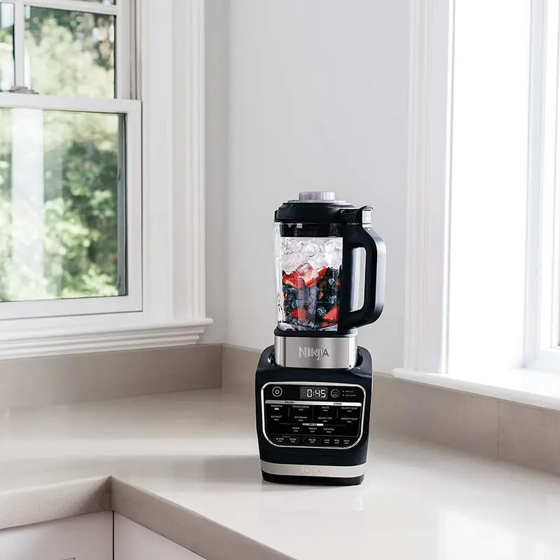 Ninja Foodi HB152 Cold & Hot Blender – 1400W, 64 oz Nonstick Glass Pitcher, Black