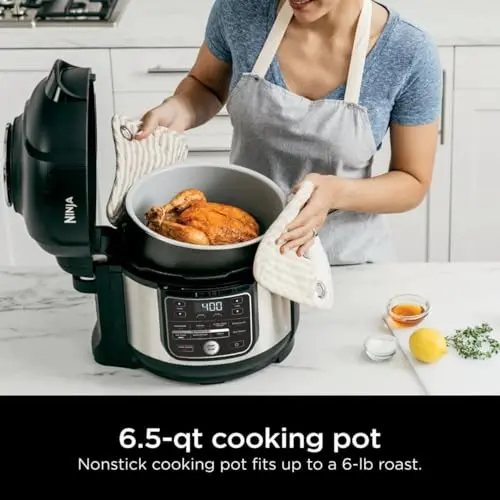 Ninja Foodi OS300 10-in-1 Pressure Cooker Air Fryer – 6.5-Quart Stainless Steel Multicooker