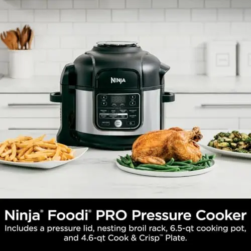 Ninja Foodi OS300 10-in-1 Pressure Cooker Air Fryer – 6.5-Quart Stainless Steel Multicooker