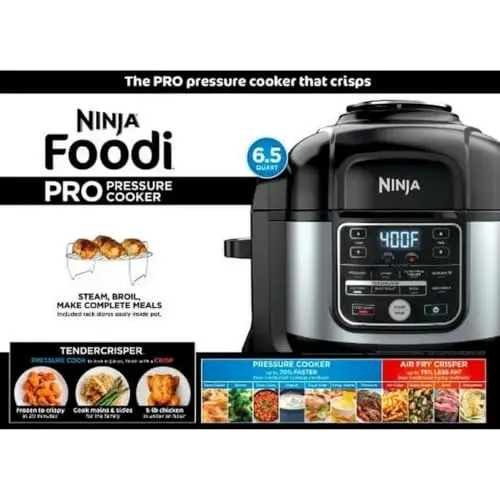 Ninja Foodi OS300 10-in-1 Pressure Cooker Air Fryer – 6.5-Quart Stainless Steel Multicooker
