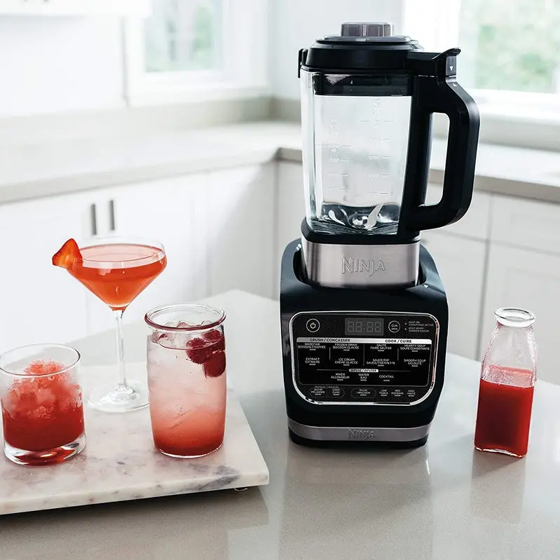 Ninja HB152 Foodi Dual-Temp Blender – 1400 Peak Watts, 64 oz Heat-Resistant Glass Pitcher, Matte Black