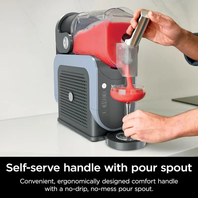 Ninja SLUSHi Frozen Drink Machine – 88 oz Capacity, 5 Preset Programs, Compact Black Design