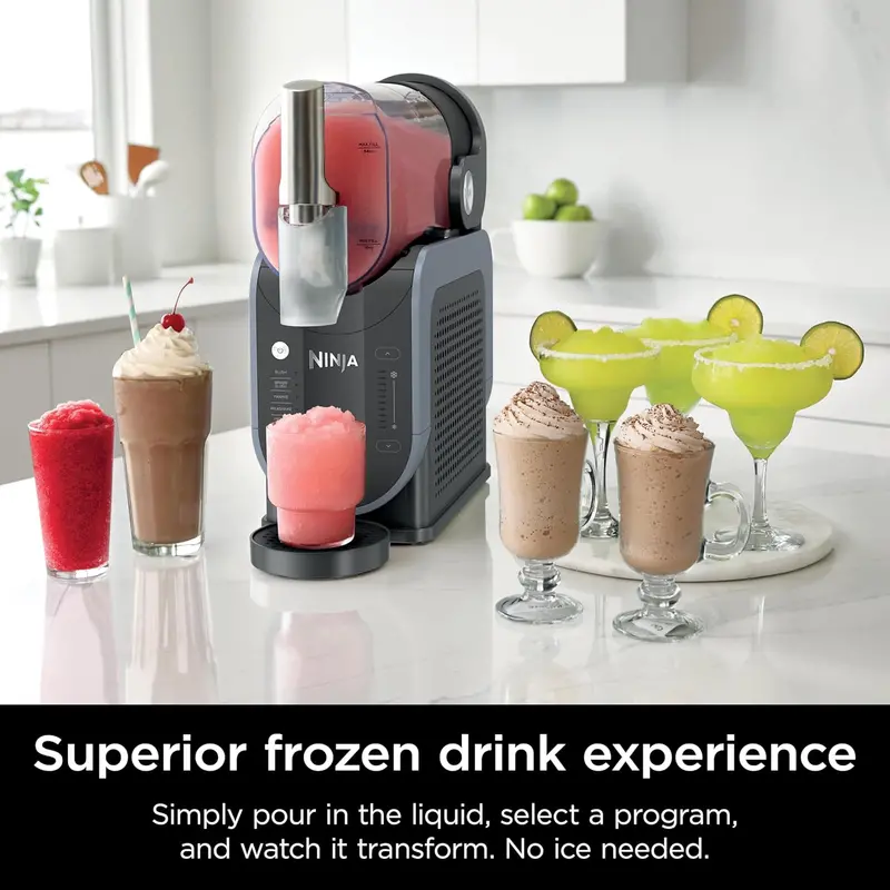 Ninja SLUSHi Frozen Drink Maker – 88-Ounce Capacity with 5 Preset Programs and Sleek Black Design