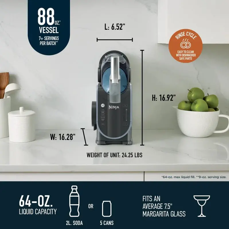 Ninja SLUSHi™ Pro Frozen Drink System – Commercial-Style Performance, Intuitive Controls, Stylish Black Build