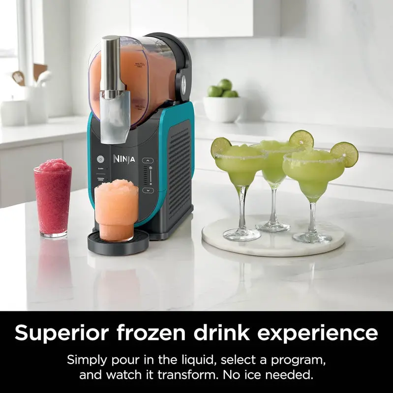 Ninja SLUSHi RapidChill Frozen Beverage Maker – Fast-Cooling Slushie & Drink Machine, Sleek Black Finish