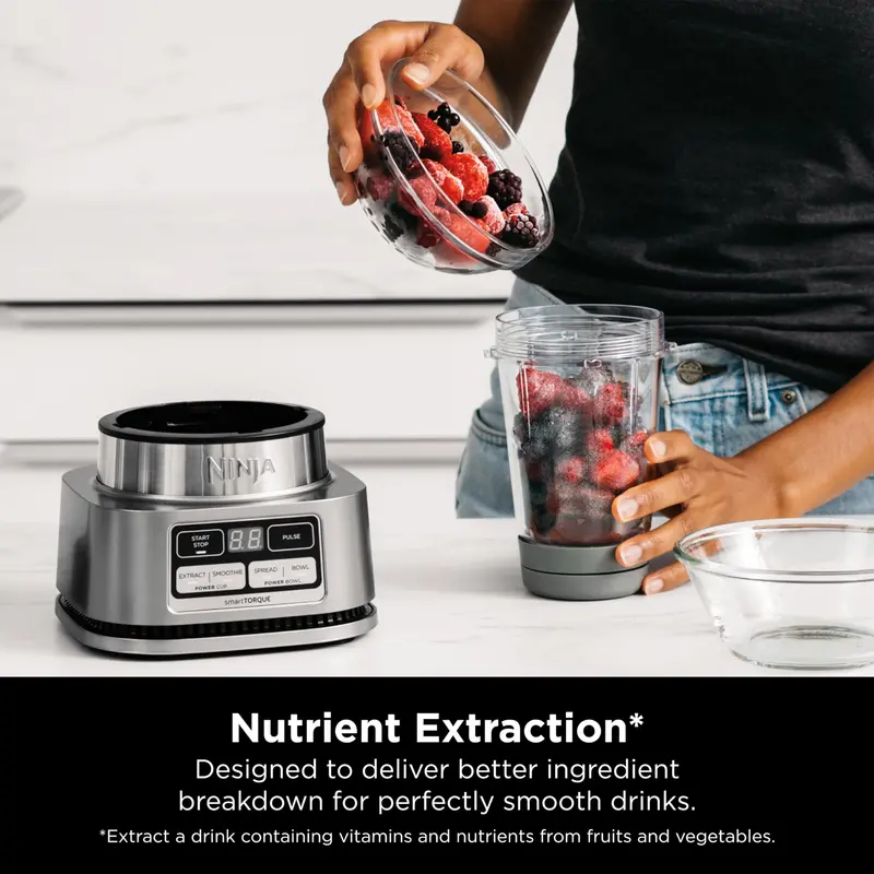 Ninja SS101 SmartTORQUE Multi-Function Blender – Stainless Steel Countertop Kitchen Appliance