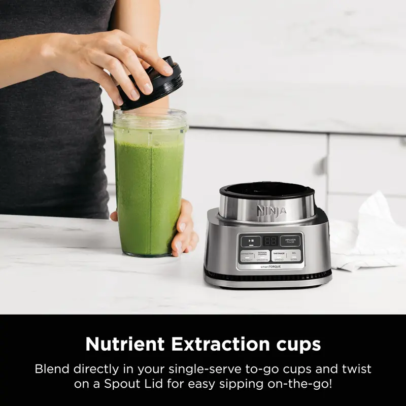 Ninja SS101 SmartTORQUE Multi-Function Blender – Stainless Steel Countertop Kitchen Appliance
