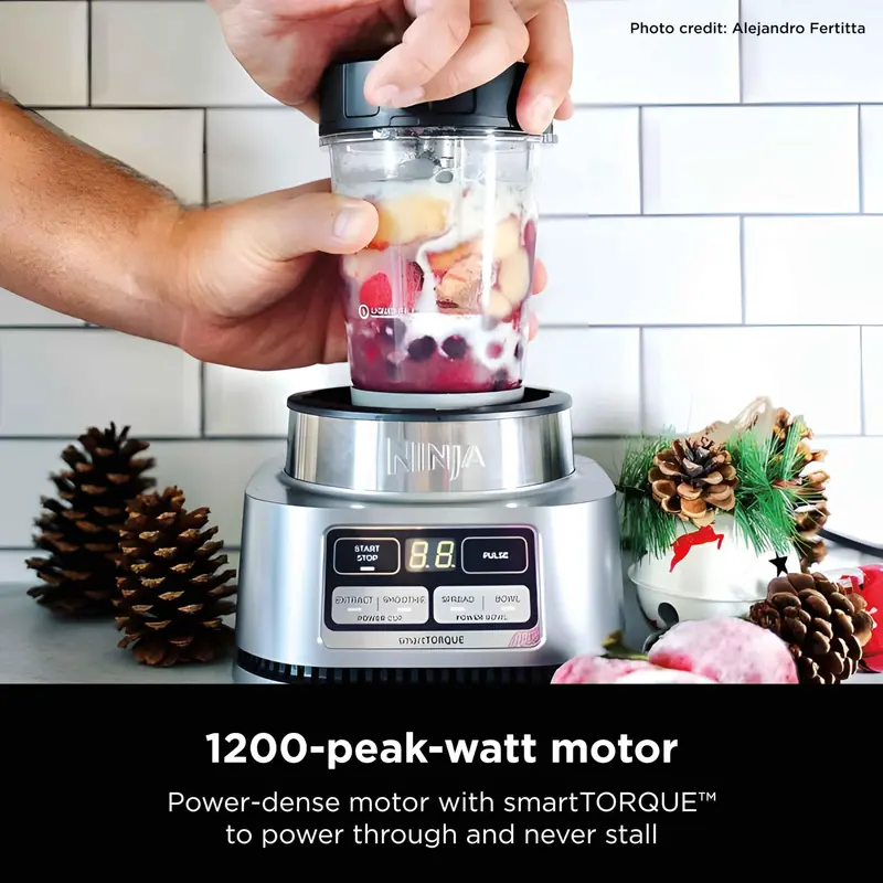 Ninja SS101 SmartTORQUE Multi-Function Blender – Stainless Steel Countertop Kitchen Appliance
