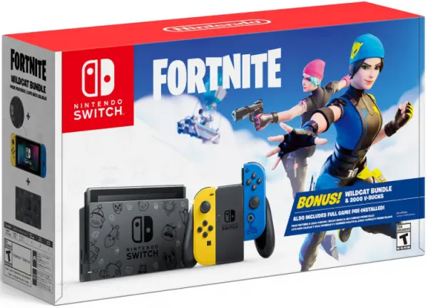 Nintendo Switch Fortnite Wildcat Edition Bundle – Themed Console, Exclusive Joy-Cons, Dock, and In-Game Content