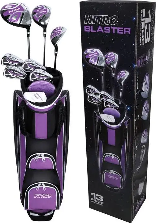 Nitro Golf Complete Set – 13-Piece Ladies’ Right-Handed Starter Package with Stand Bag