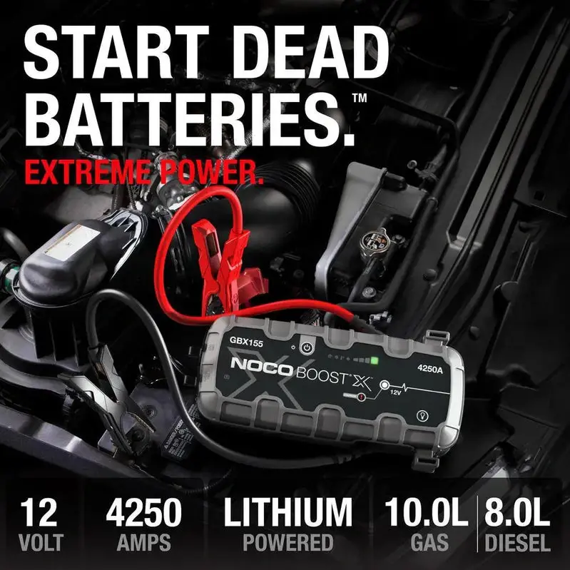NOCO GBX155 Boost X Lithium Jump Starter – 12V, 4250 Amp, Ultra-Compact Portable Power Pack