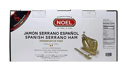 Noel Artisanal Spanish Serrano Ham – Dry-Cured, Iberian Pork, Hand-Sliced Delicacy