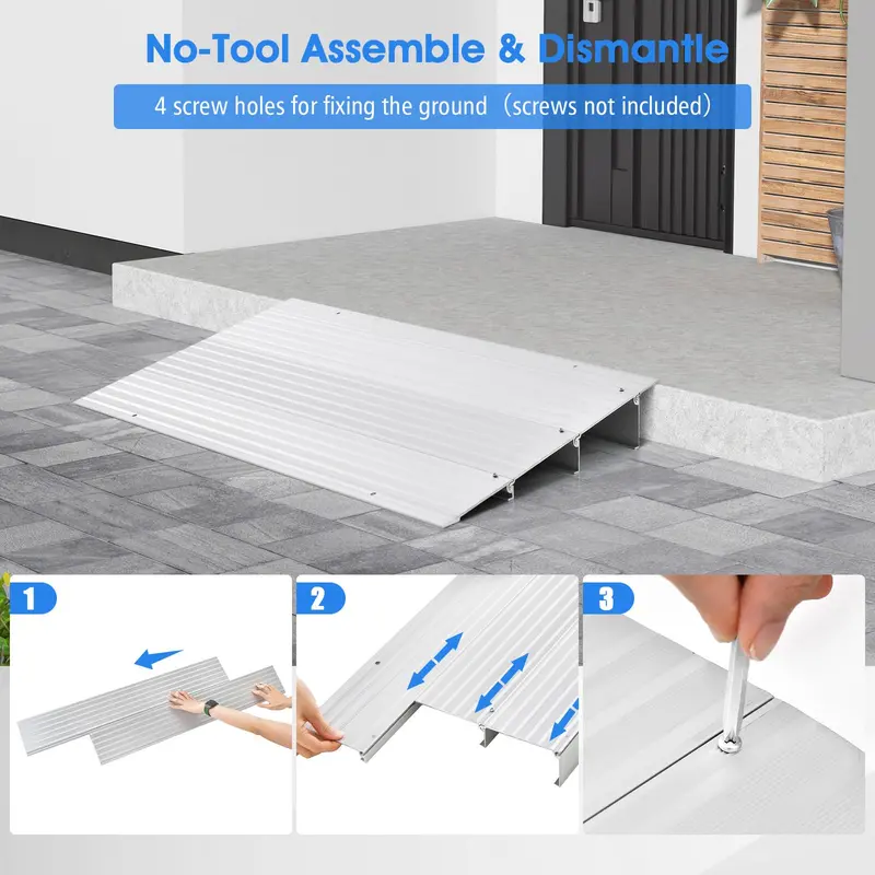 Non-Slip Doorway Threshold Ramp – 3-Inch Rise for Smooth Transitions