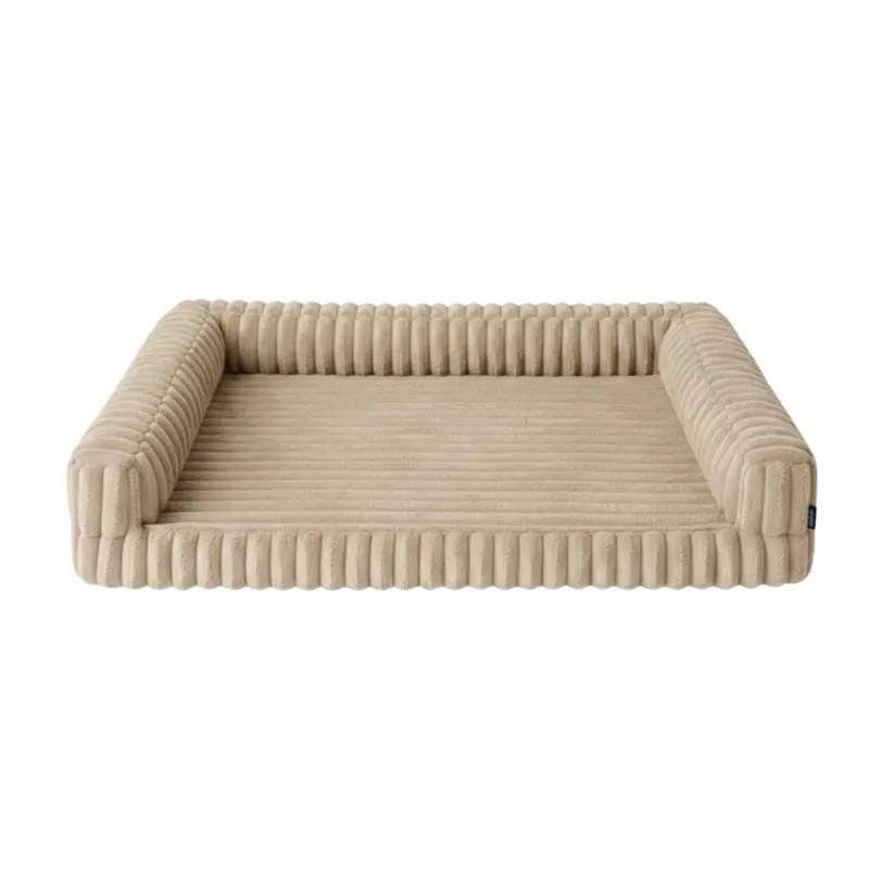 Non-Slip Orthopedic Pet Bed with Memory Foam Core, Bolsters, and Zippered Cover