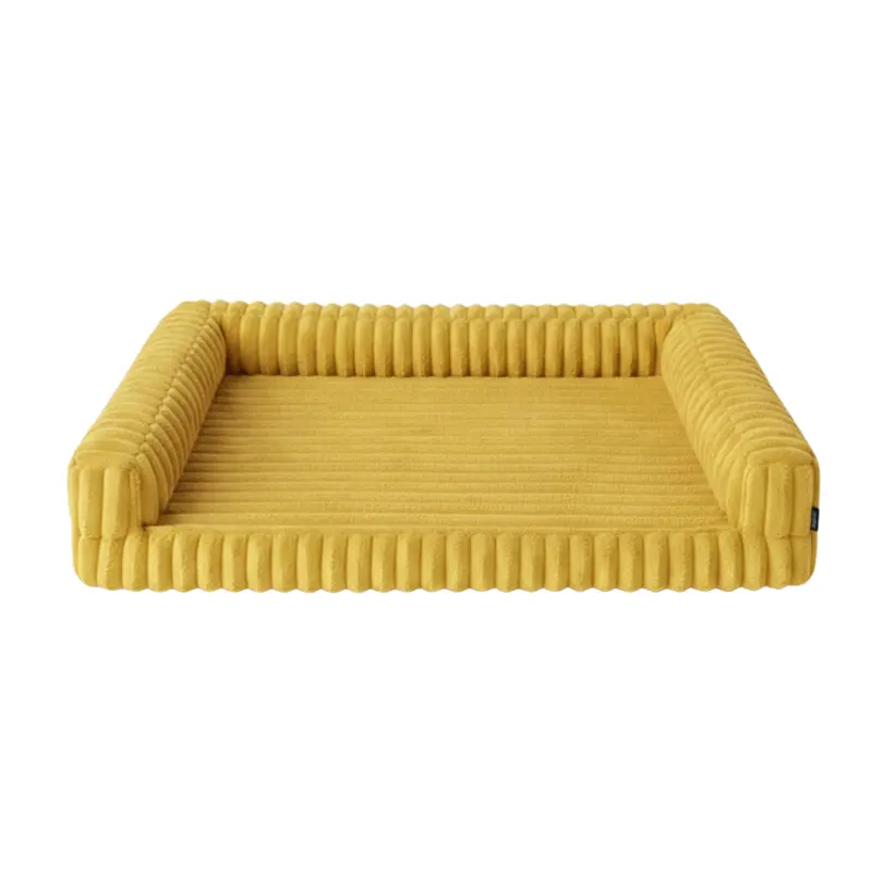 Non-Slip Orthopedic Pet Bed with Memory Foam Core, Bolsters, and Zippered Cover