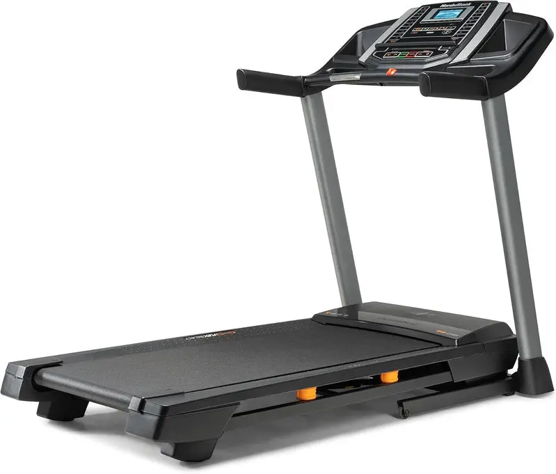NordicTrack T-Series Treadmill – Space-Saving Design, Adjustable Incline, Bluetooth Connectivity, Home Fitness Console