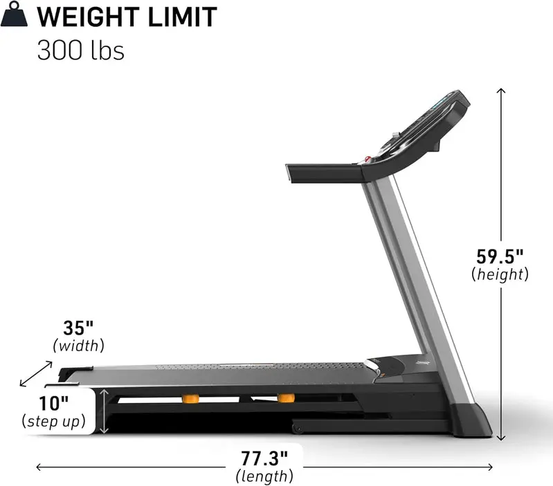 NordicTrack T-Series Treadmill – Space-Saving Design, Adjustable Incline, Bluetooth Connectivity, Home Fitness Console