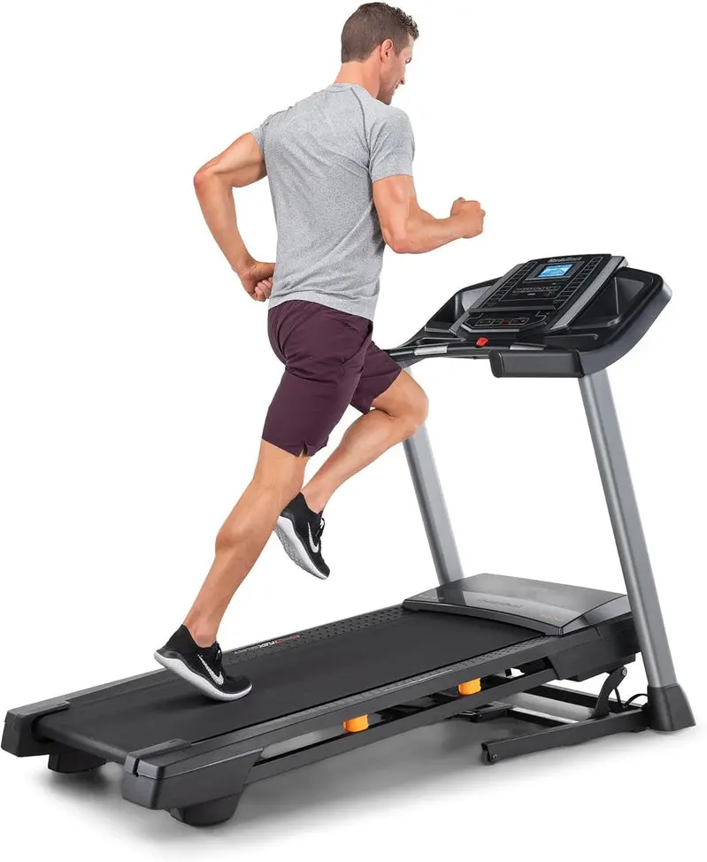 NordicTrack T-Series Treadmill – Space-Saving Design, Adjustable Incline, Bluetooth Connectivity, Home Fitness Console