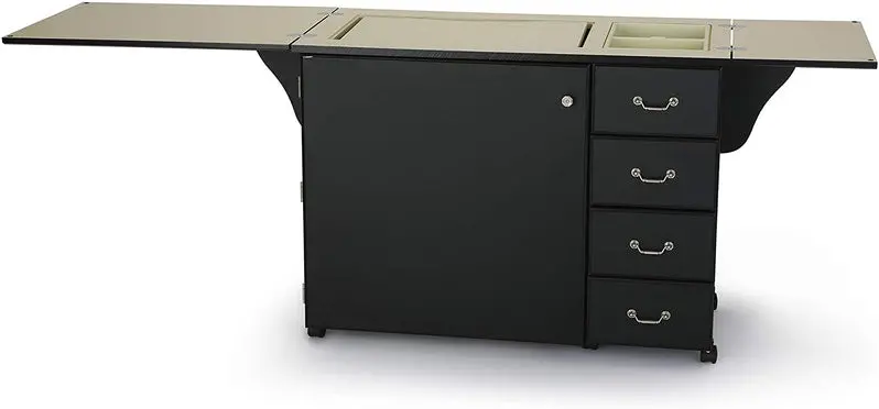 Norma Jean 353 Sewing Cabinet – Adjustable Airlift Craft Station for Quilting, Cutting & Storage (Black)