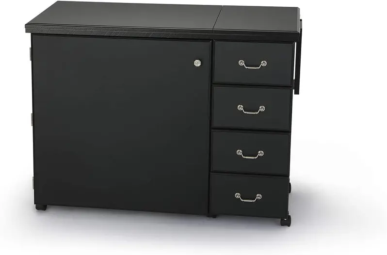 Norma Jean 353 Sewing Cabinet – Adjustable Airlift Craft Station for Quilting, Cutting & Storage (Black)