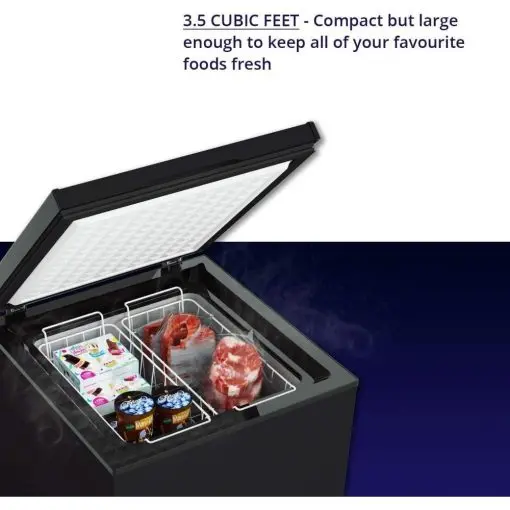 Northair 3.5 Cu Ft Compact Chest Freezer – Quiet Operation, 7-Tier Temp Control, Dual Baskets