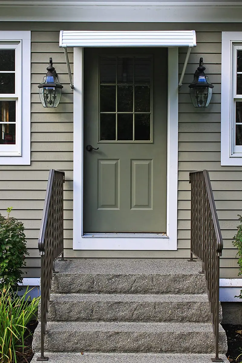 NuImage 60425 Series Aluminum Door Canopy – 2500-Series Weather-Resistant Overhang with Support Arms