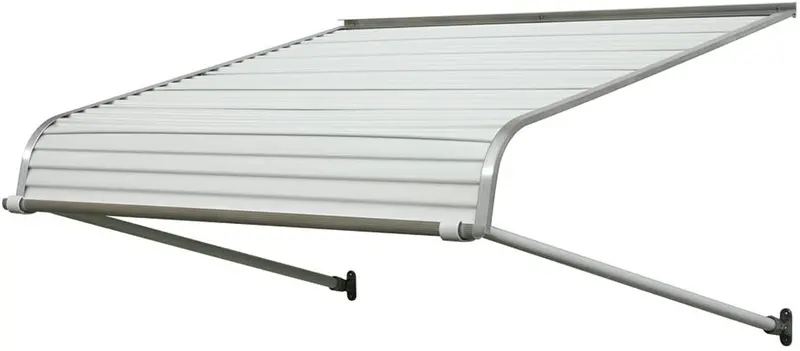 NuImage 60425 Series Aluminum Door Canopy – 2500-Series Weather-Resistant Overhang with Support Arms