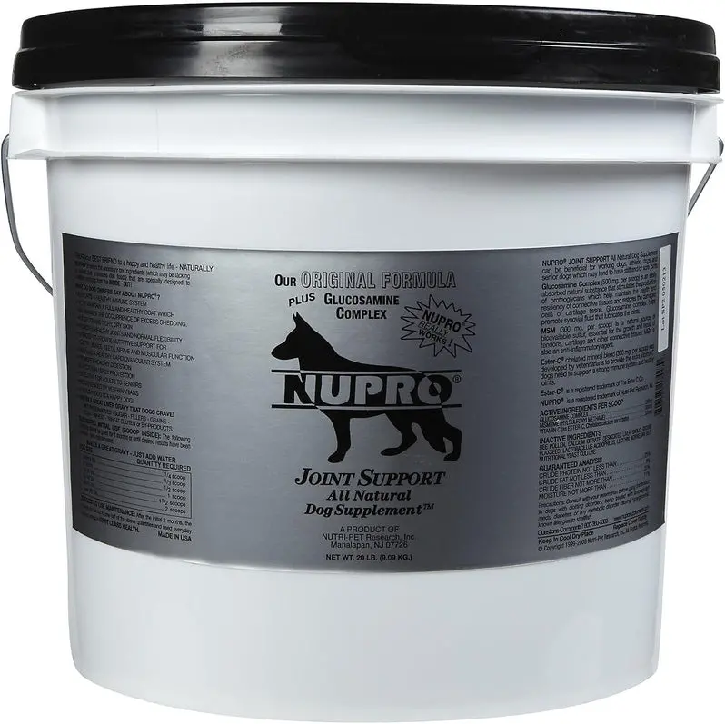 Nupro Joint Support Supplement for Dogs – 20 lb Powder Formula with Glucosamine, Chondroitin & MSM for Mobility & Cartilage Health
