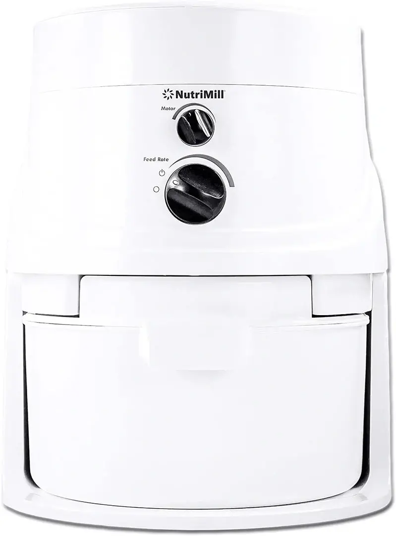 NutriMill Classic Grain Mill – High-Speed Flour Grinder for Whole Grains, Adjustable Texture Control, Durable Build