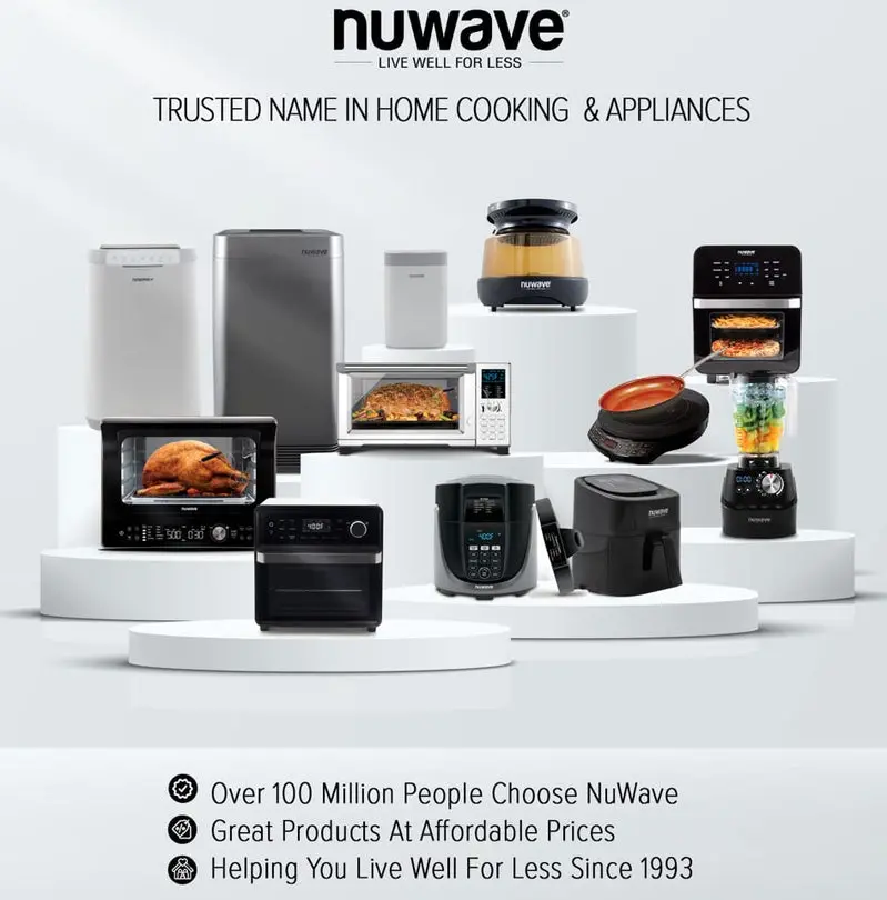 Nuwave Gold Precision Induction Cooktop – 8-Inch Large Heating Zone, Rapid Boil & Simmer Control, Sleek Black Surface