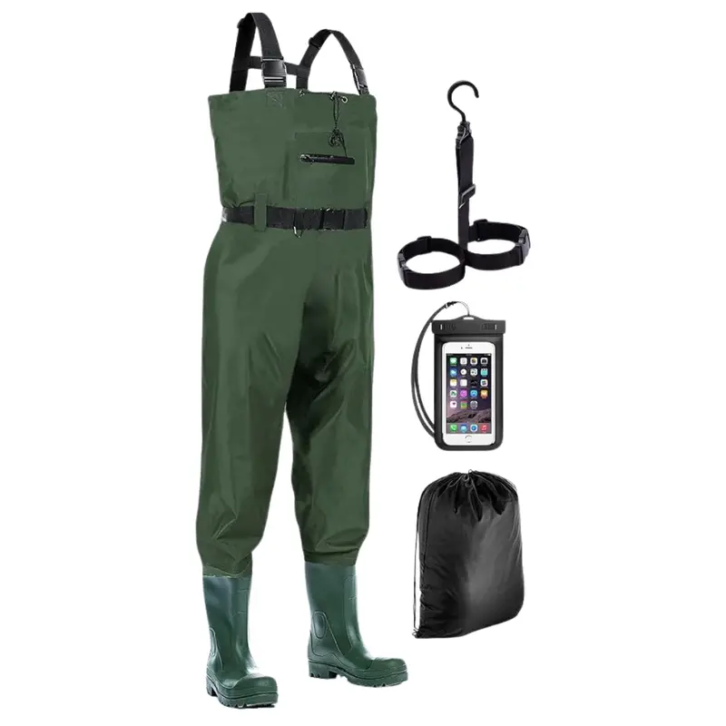 Nylon Chest Waders – Lightweight Waterproof Hunting & Fishing Gear with Integrated Boots