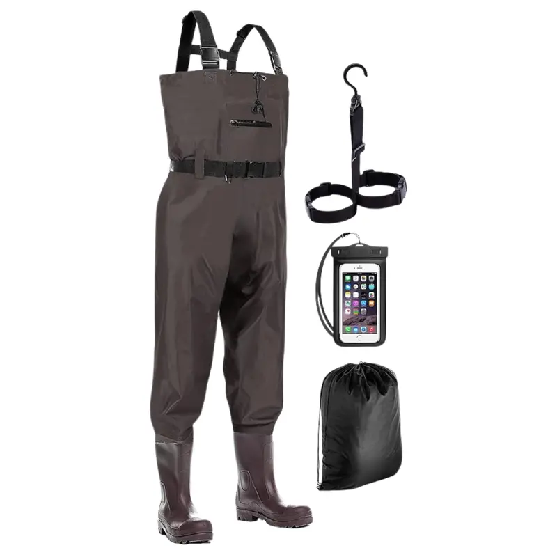 Nylon Chest Waders – Lightweight Waterproof Hunting & Fishing Gear with Integrated Boots