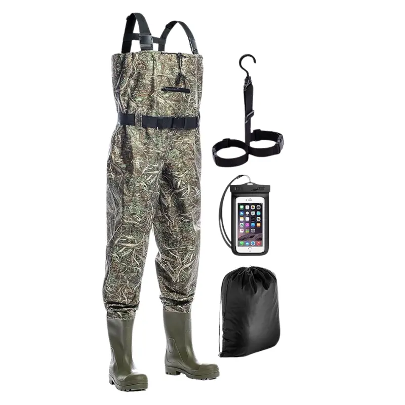 Nylon Chest Waders – Lightweight Waterproof Hunting & Fishing Gear with Integrated Boots