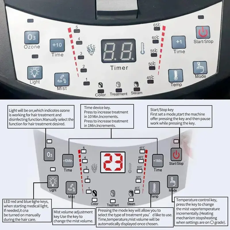 O3 Ozone Micro Mist Hair Steamer – Salon-Grade Color Processing & Conditioning Tool