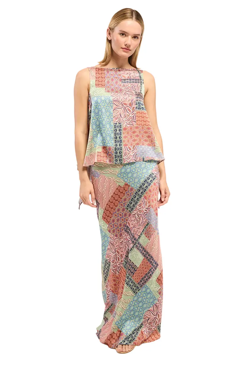 Oasis Satin Asymmetrical Top – Draped One-Shoulder Blouse with Fluid Silhouette and Lustrous Finish 2
