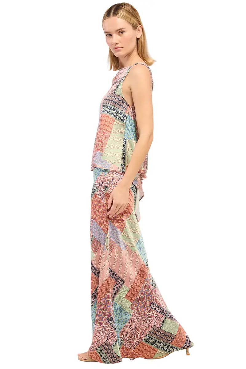 Oasis Satin Asymmetrical Top – Draped One-Shoulder Blouse with Fluid Silhouette and Lustrous Finish