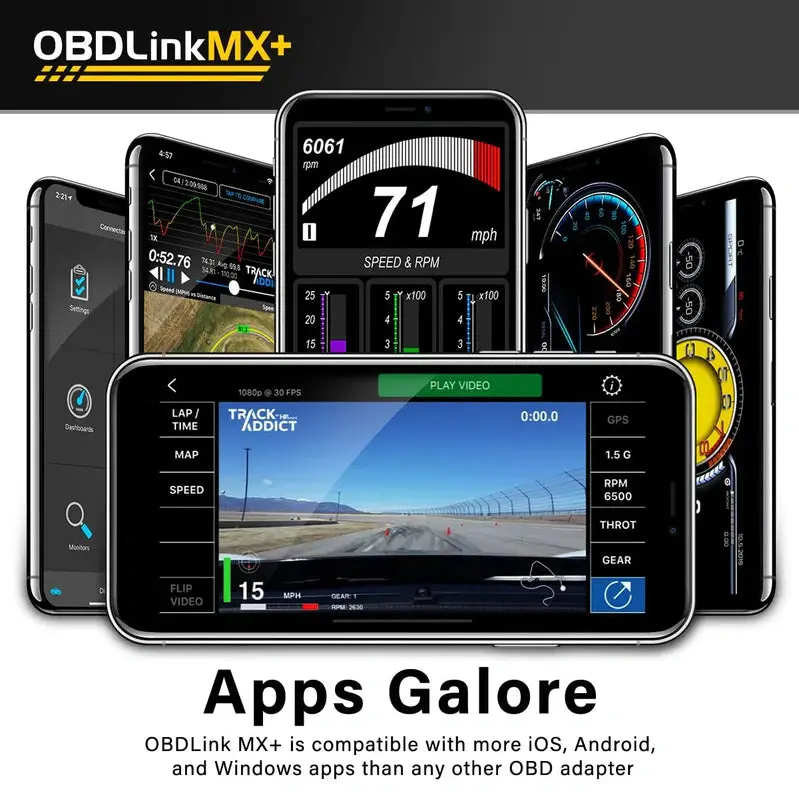 OBDLink MX+ Bluetooth OBD2 Scanner – Cross-Platform Diagnostics for iPhone, Android & Windows Devices