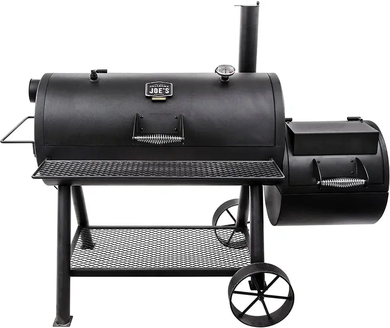 Oklahoma Joe Longhorn Reverse Flow Offset Smoker – Heavy-Gauge Steel, Dual-Damper Control, Signature BBQ Smoke Flavor