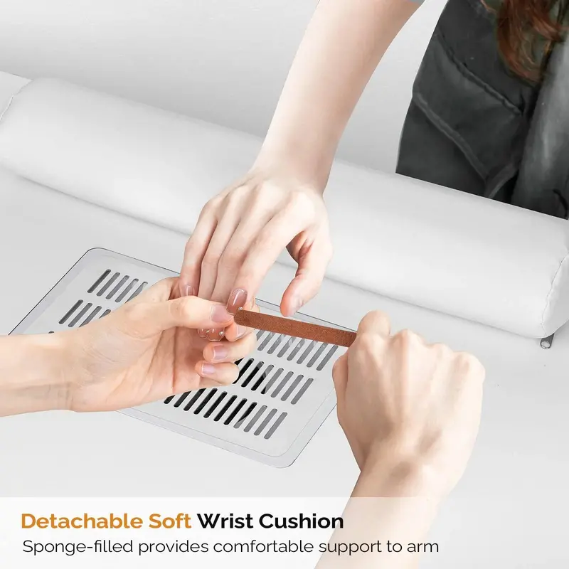 OmySalon Professional Manicure Desk with Electric Downdraft Ventilation System