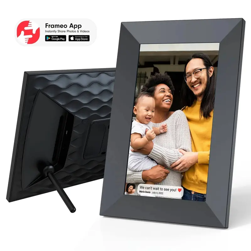 Onn 7-Inch Wi-Fi Digital Picture Frame – Send Photos & Videos Instantly via Frameo App (Model 100096732)