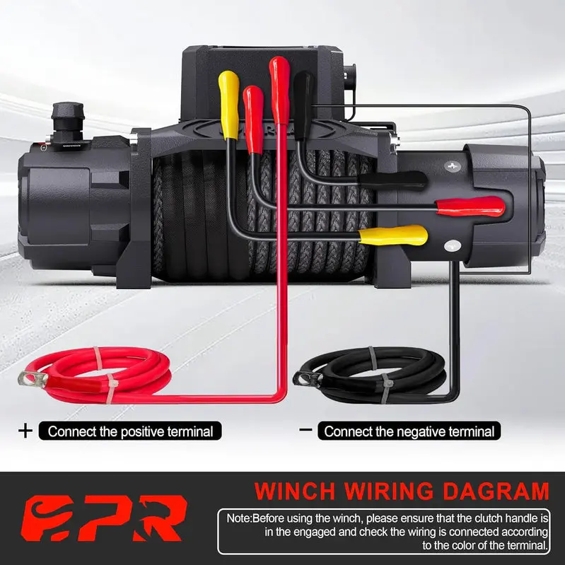 OPENROAD 12,000-Lb Electric Winch with Synthetic Rope & Dual Wireless Remotes