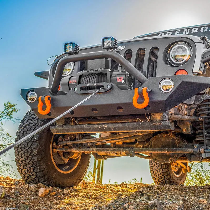 OPENROAD 12,000-Lb Electric Winch with Synthetic Rope & Dual Wireless Remotes