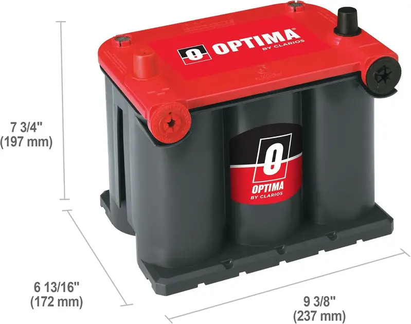 OPTIMA RedTop AGM Battery – 720 CCA, Dual-Terminal Starting Power for High-Demand Vehicles