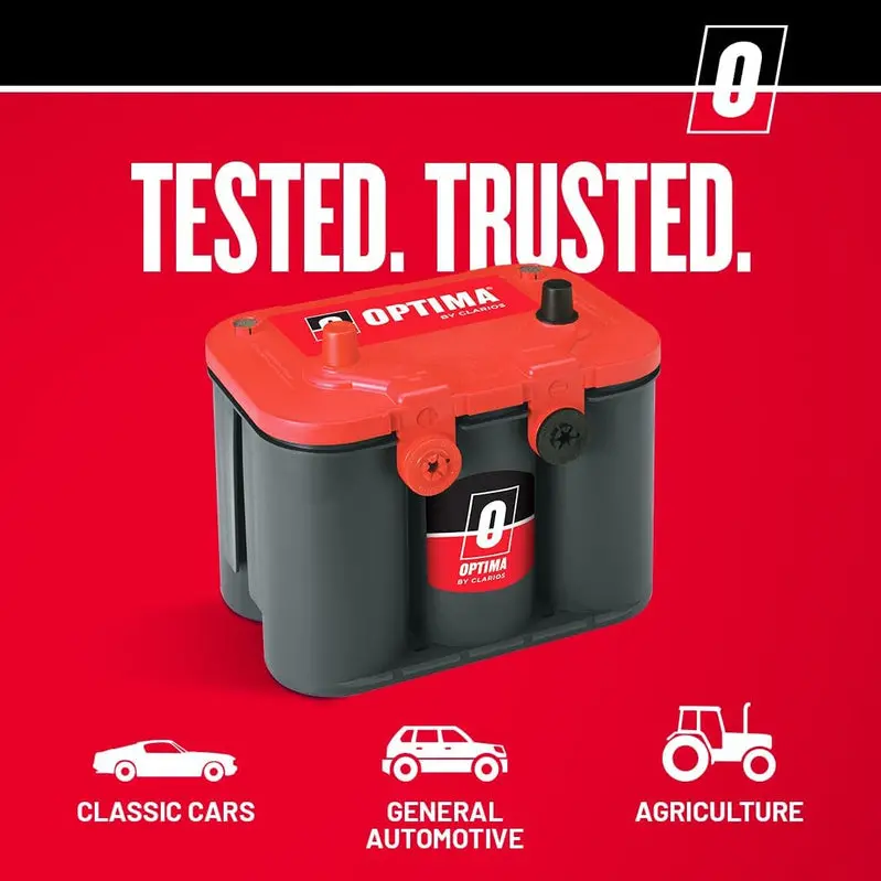 OPTIMA RedTop AGM Battery – 720 CCA, Dual-Terminal Starting Power for High-Demand Vehicles